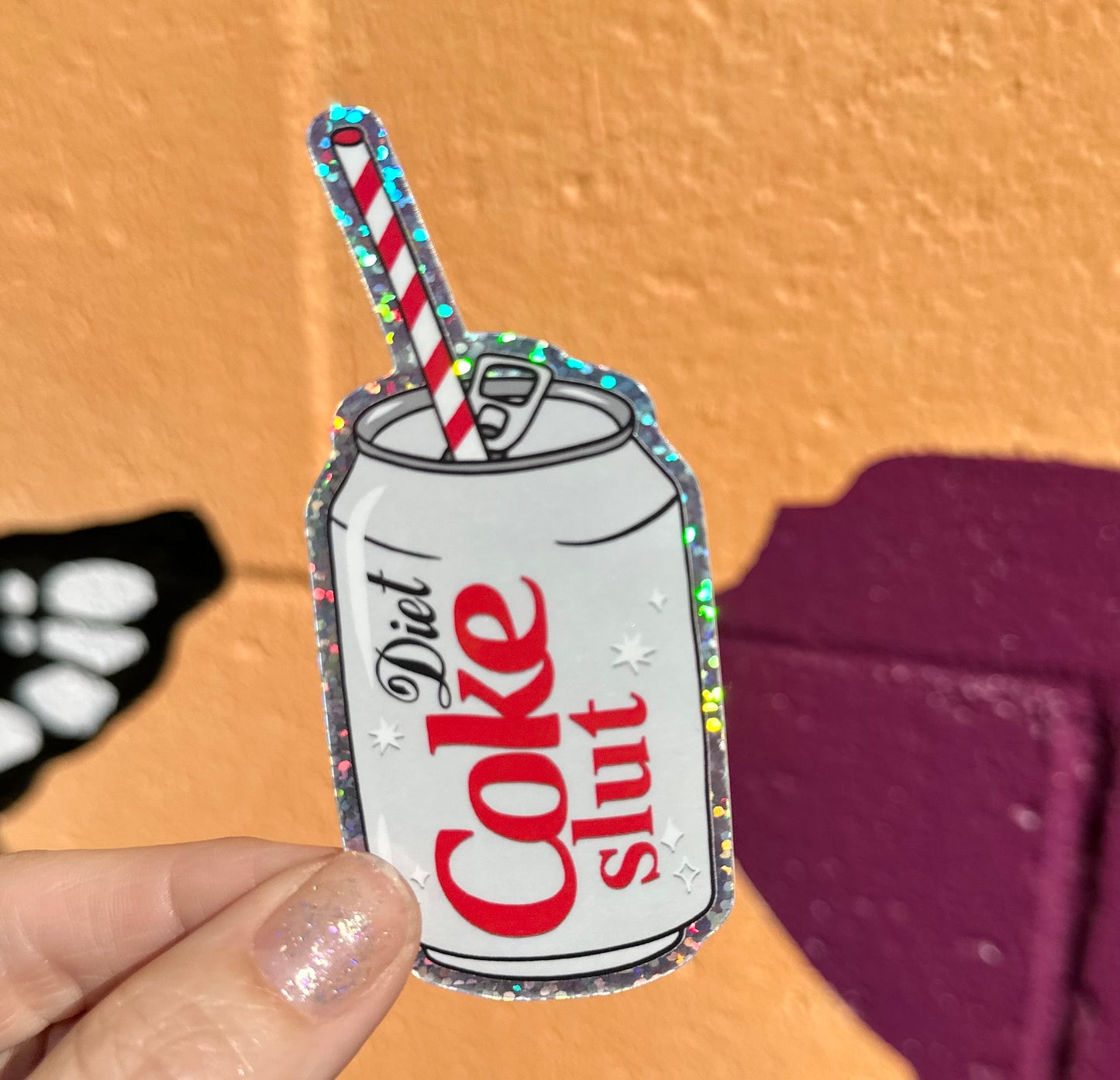 Diet Coke Slut Glitter Sticker