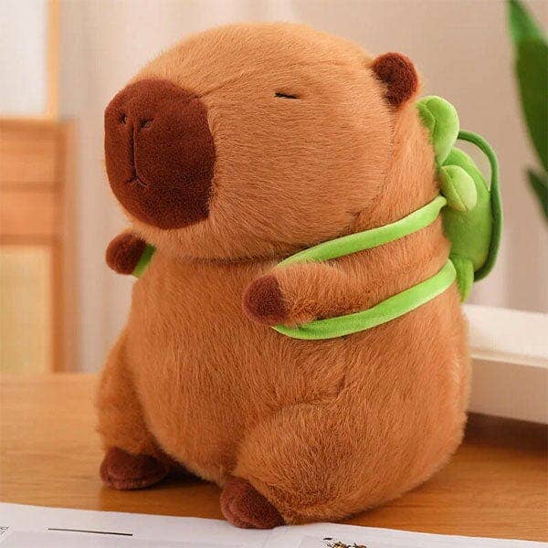 Capybara Kawaii Turtle Backpack Plushie