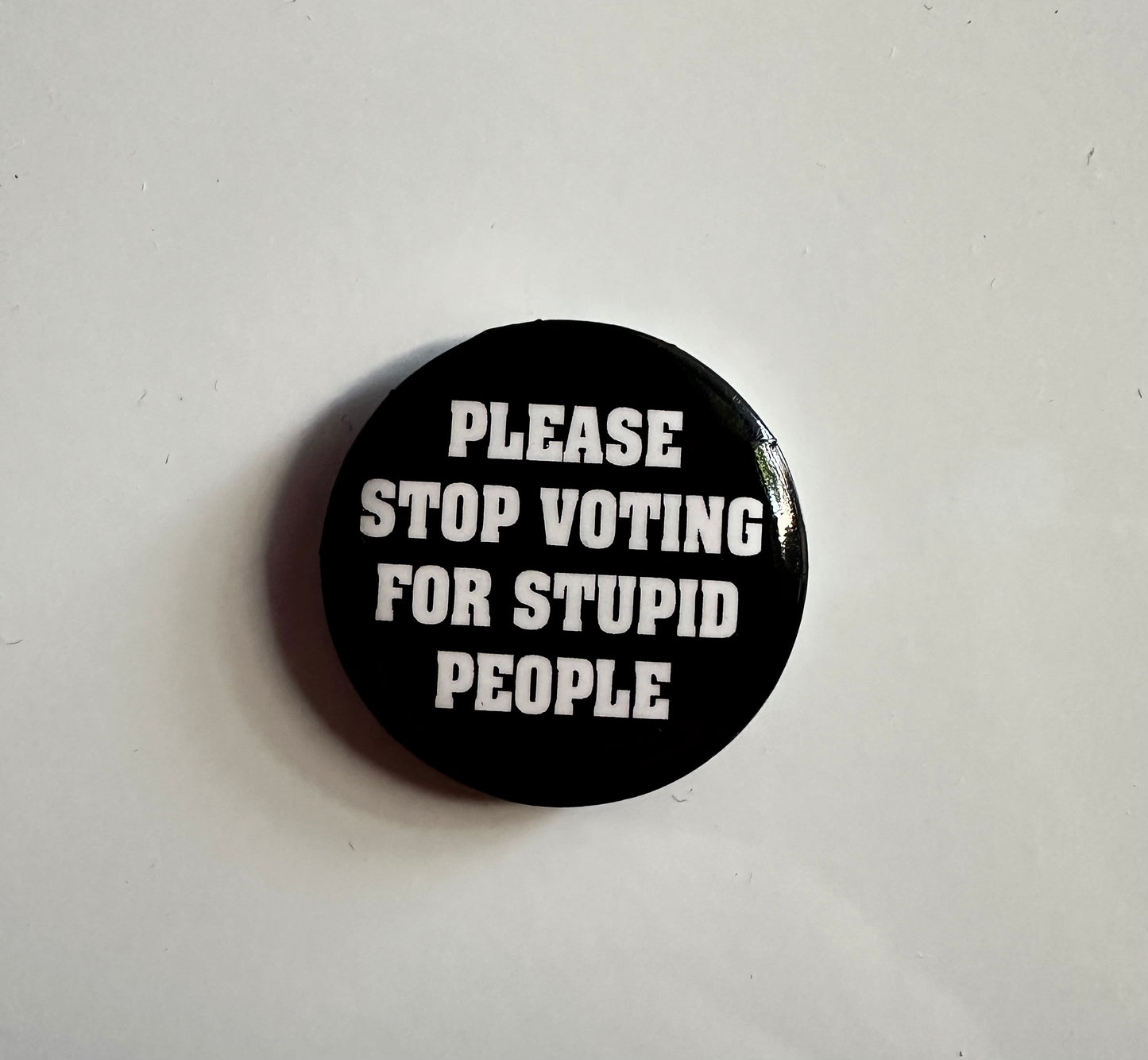 Please Stop Voting For Stupid People Button Magnet