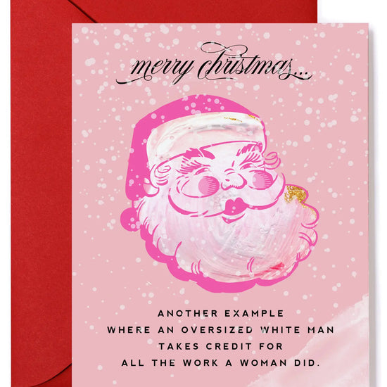 Load image into Gallery viewer, Christmas Feminist Santa Card
