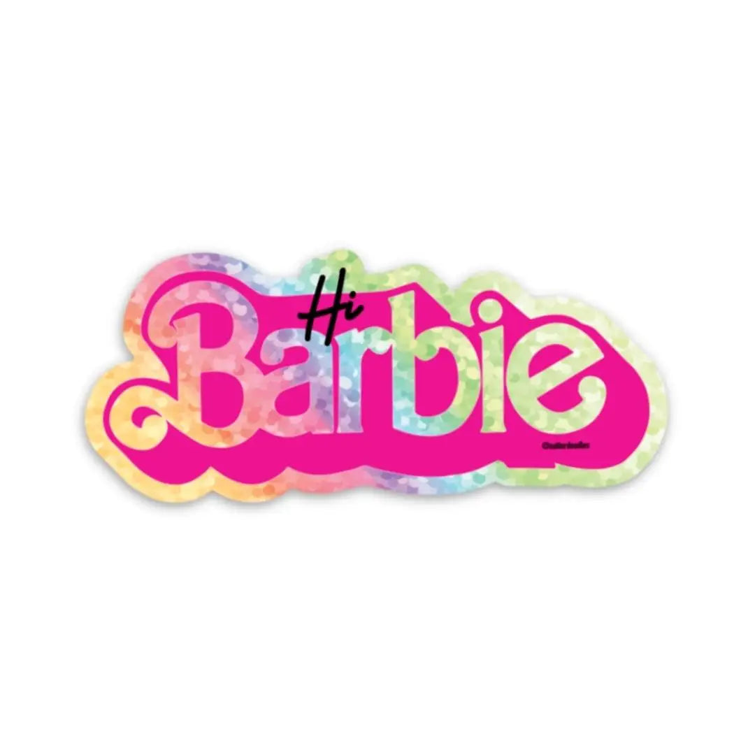Load image into Gallery viewer, Hi Barbie Glitter Sticker
