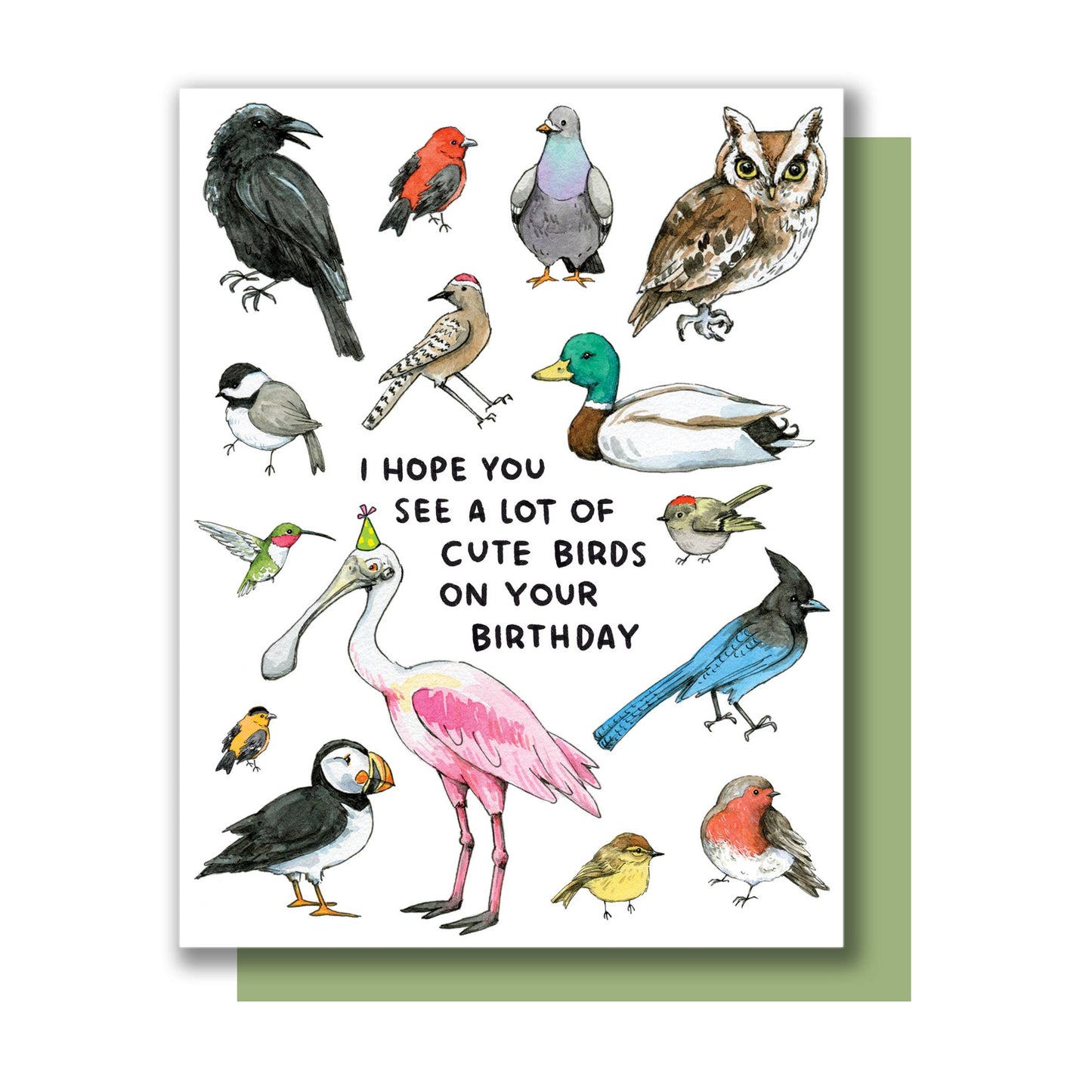 I Hope You See A Lot Of Cute Birds Birthday Card