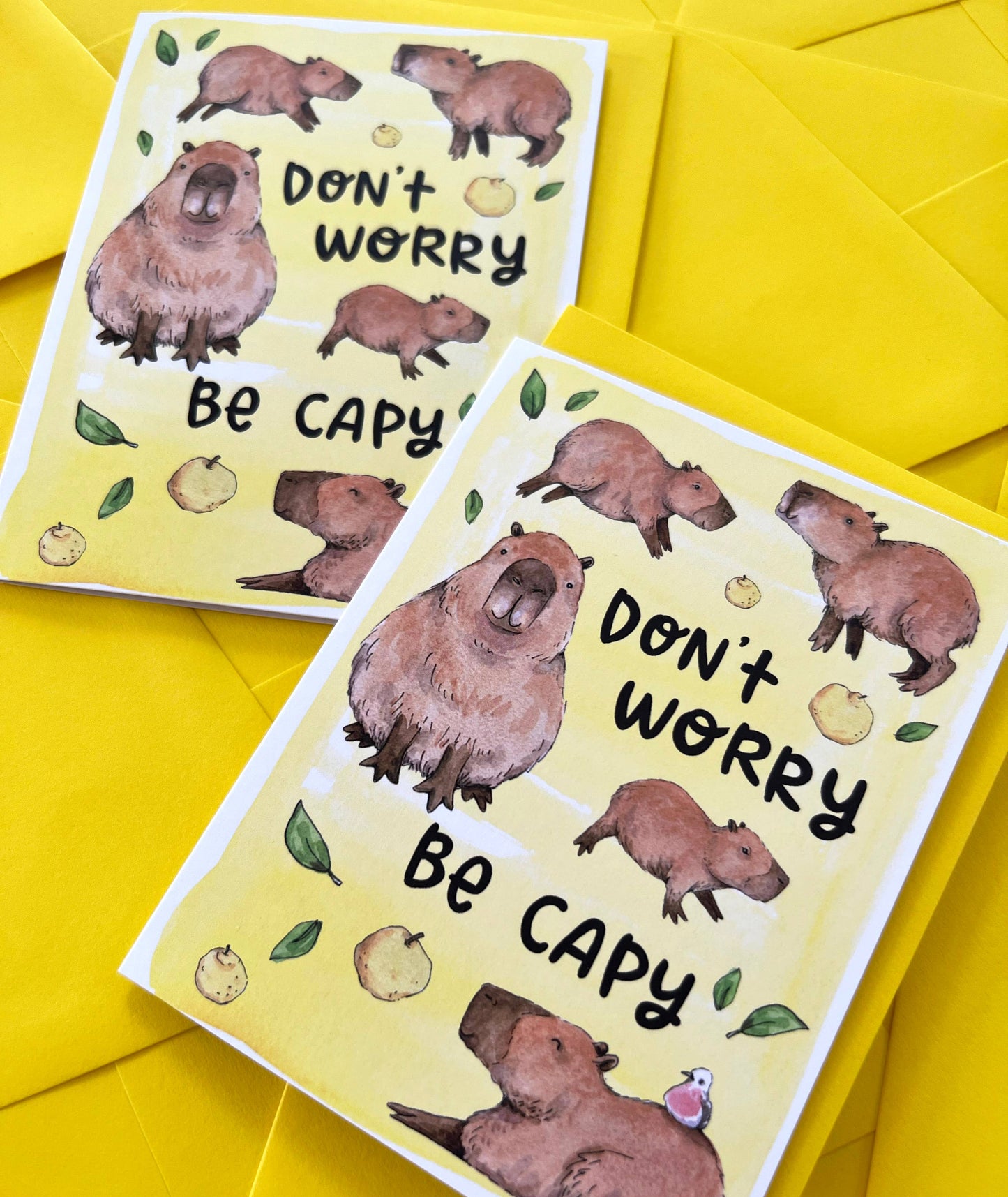 Don't Worry Be Capy Card