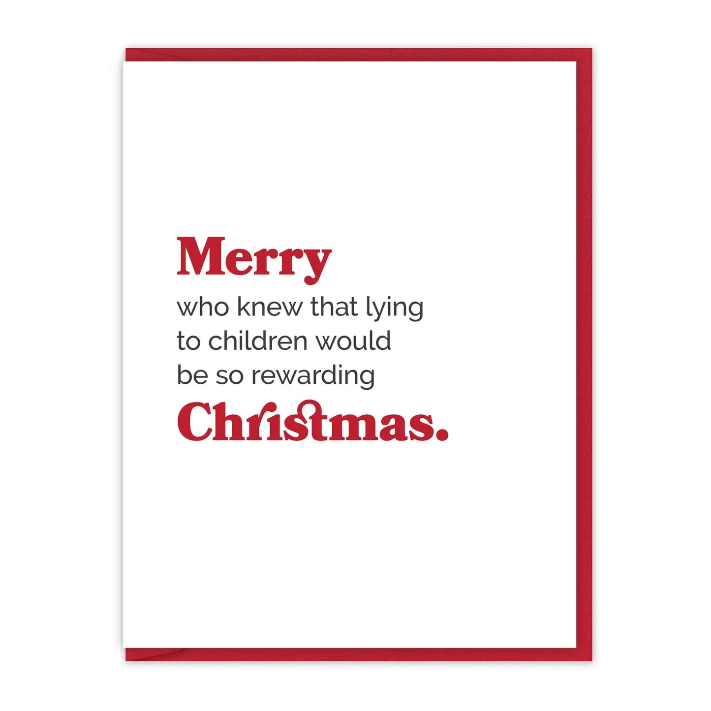 Load image into Gallery viewer, Who Knew Lying To Children Would Be So Fun Christmas Card
