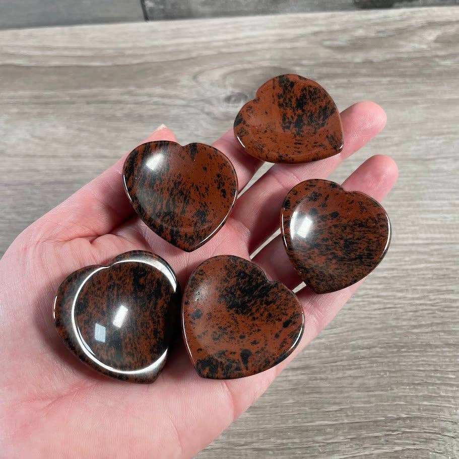 Heart Shaped Worry Stone Crystal Surprise Pull