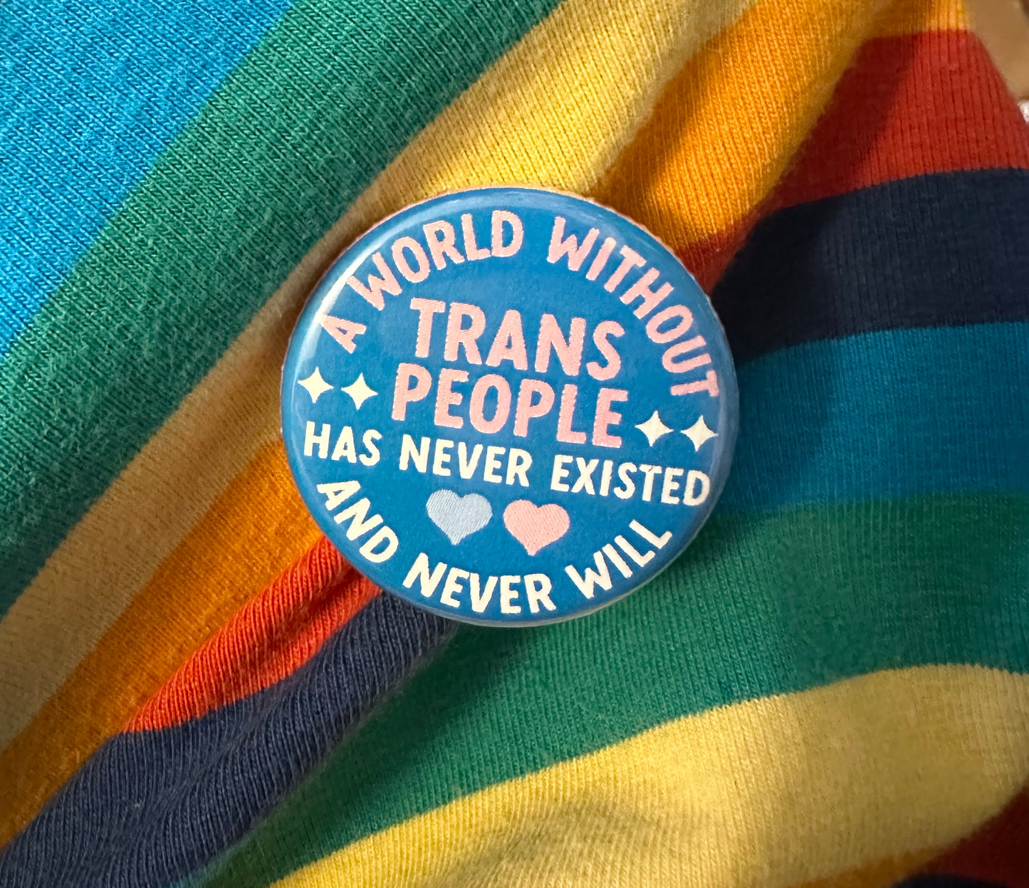 A World Without Trans People Has Never Existed And Never Will Button