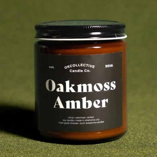 Oakmoss Amber Soy Candle