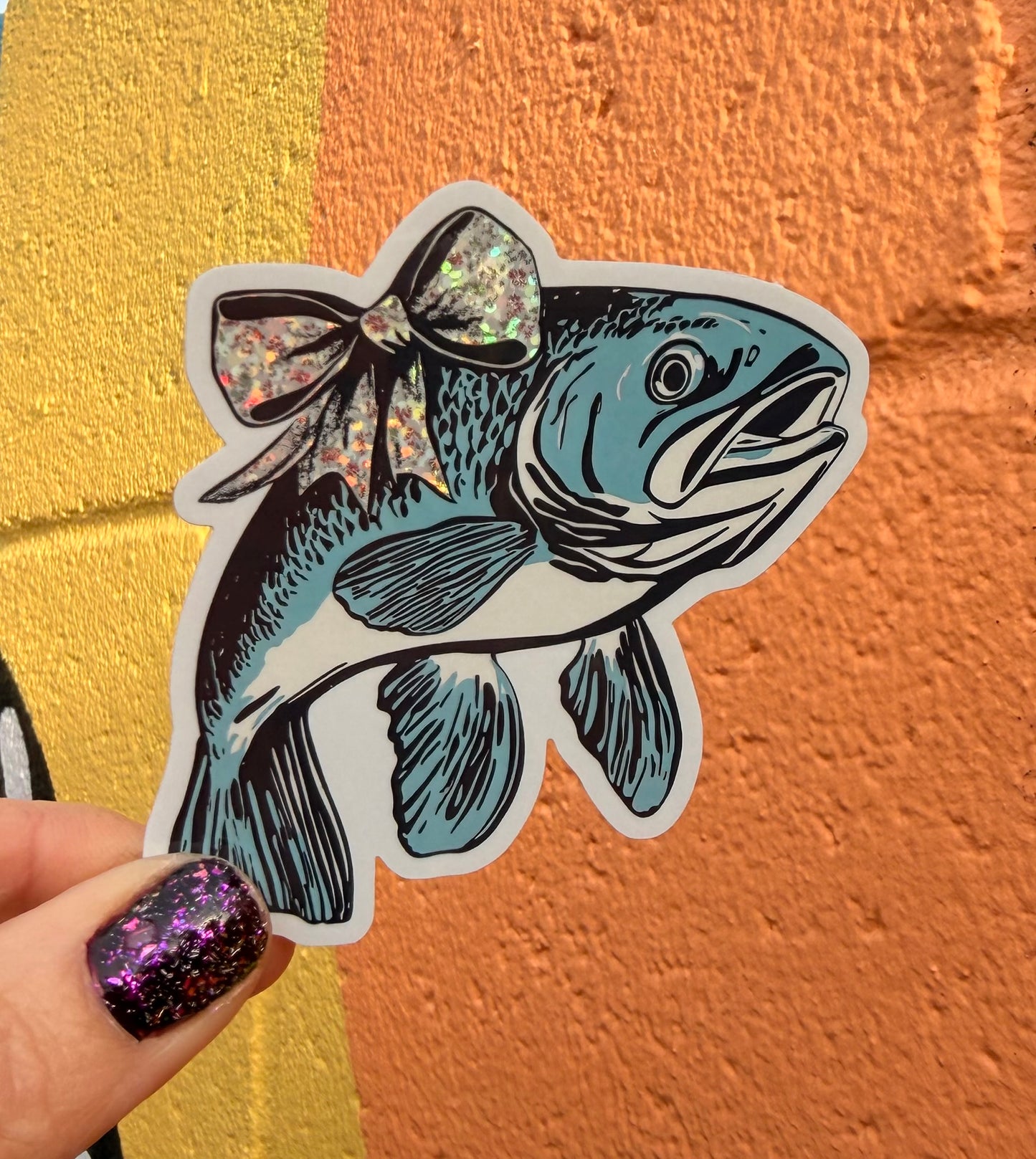 I'm Just A Fish Glitter Sticker