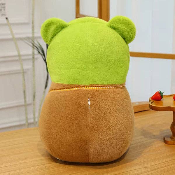 Capybara Kawaii Matching Frog Hat & Purse Plushie