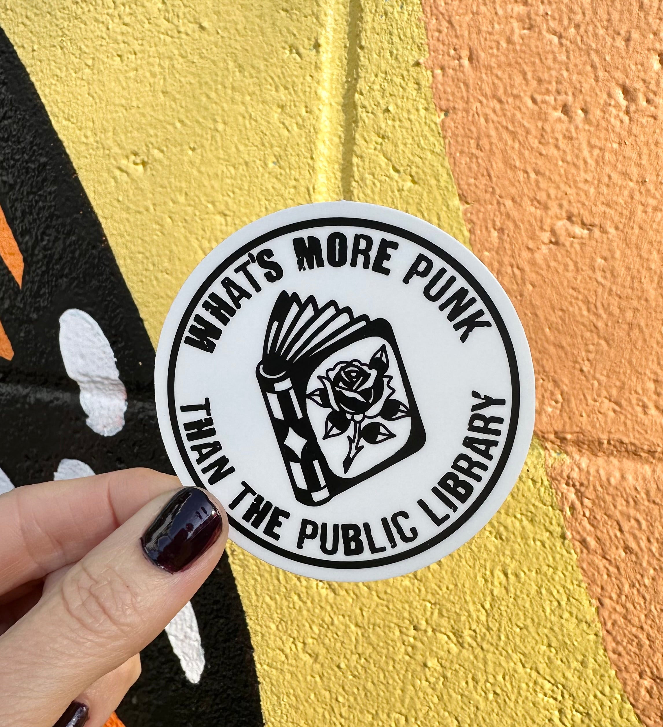 Punk Library Patch What's More Punk Than The Public Library Sticker – Hilarious Humanitarian