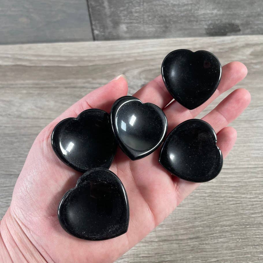 Heart Shaped Worry Stone Crystal Surprise Pull
