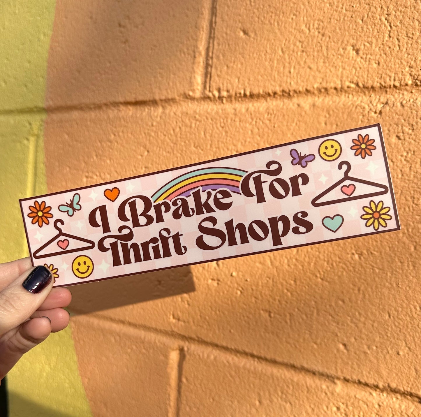 I Brake For Thrift Shops Bumper Sticker