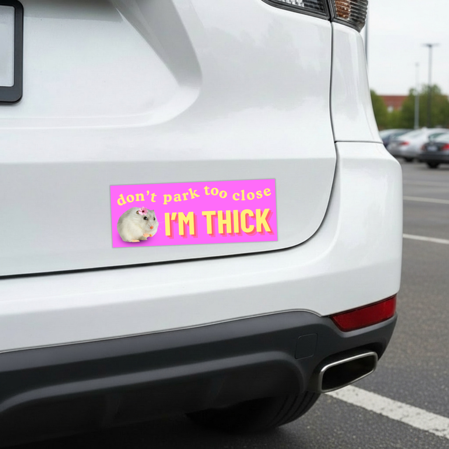Don't Park Too Close I'm Thick Bumper Magnet