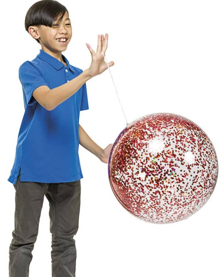 Glitter Punch Balloon Assorted Color Surprise Pull