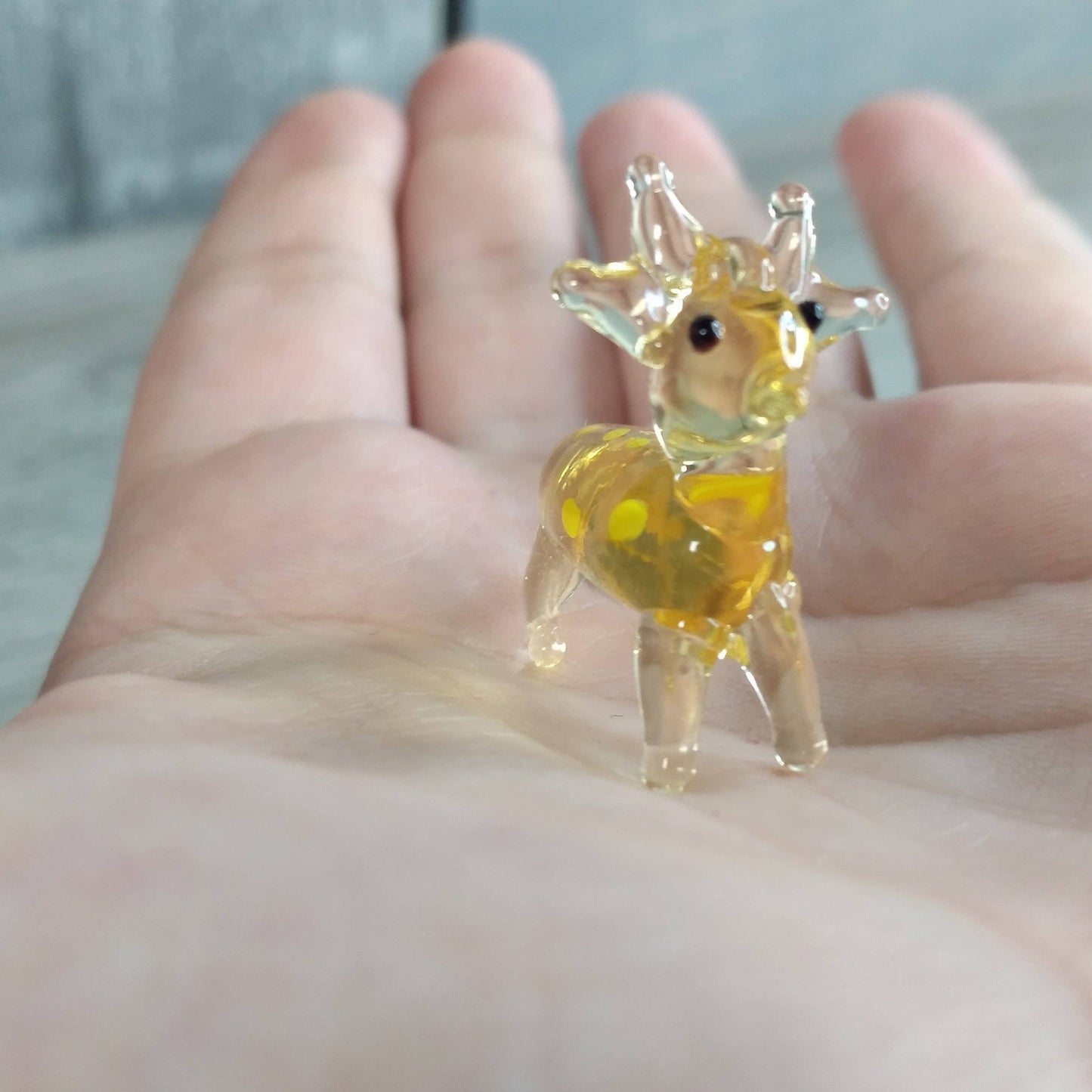 Small Glass Animal Figurines Surprise Pull