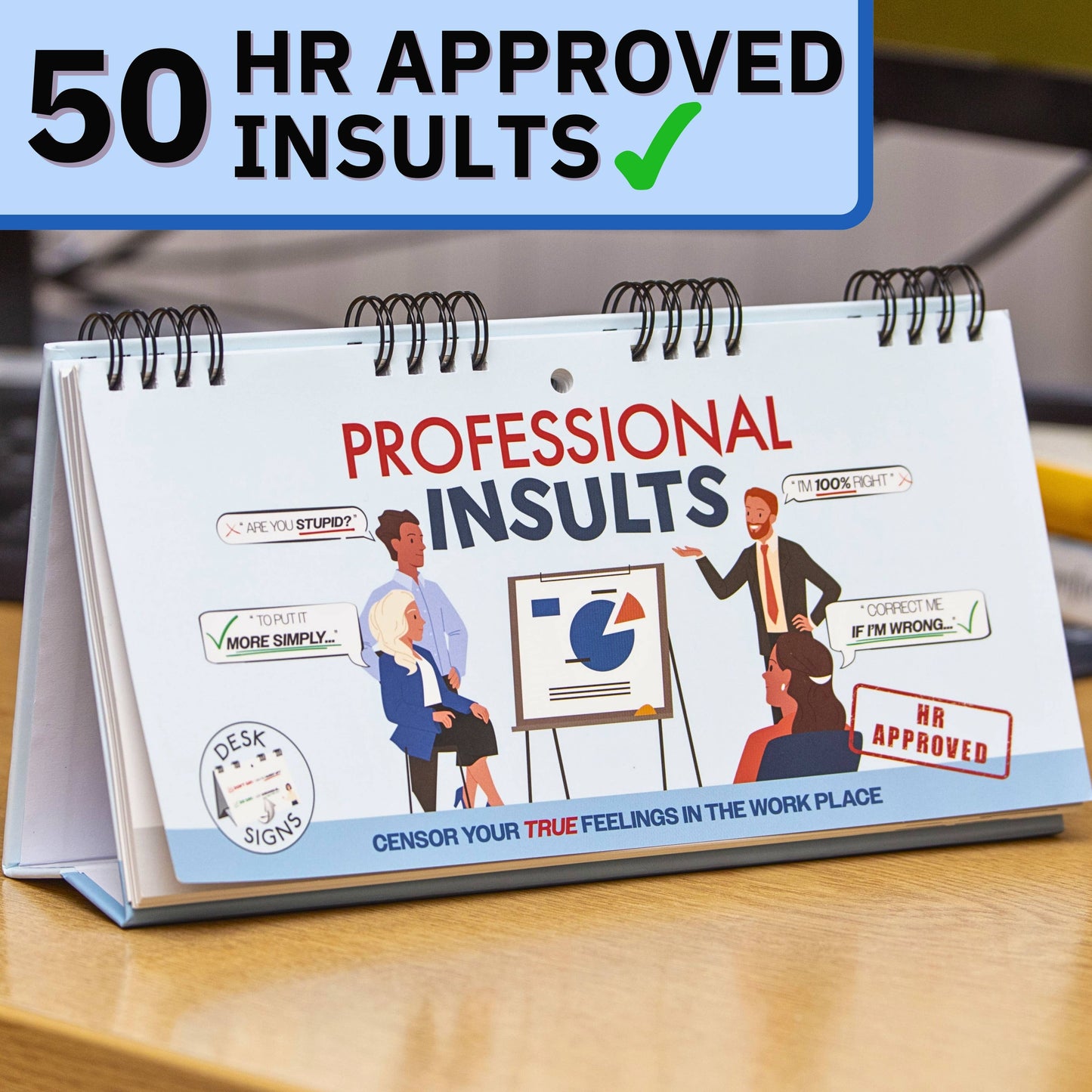 Professional Insults Gag Flip Book