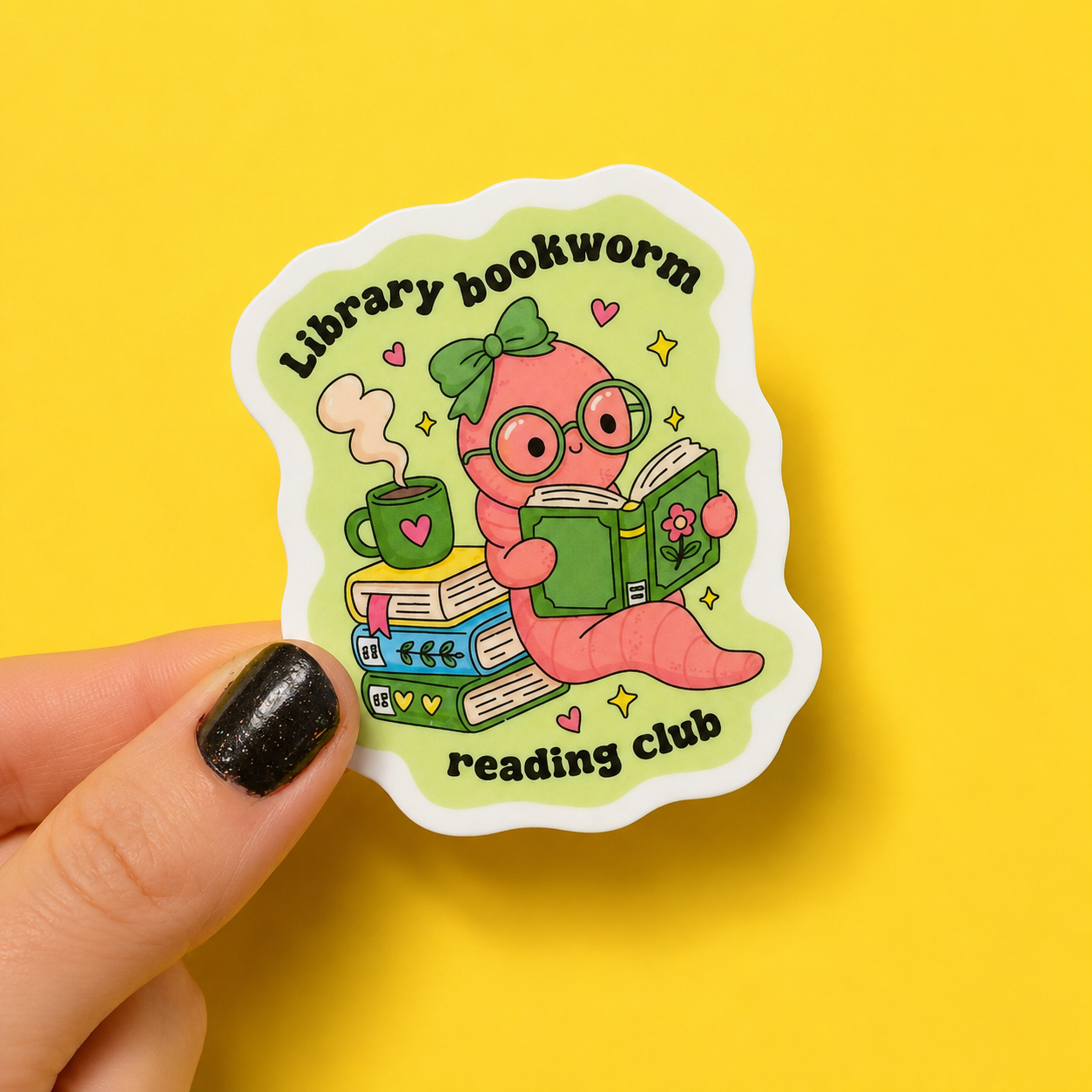 Library Bookworm Reading Club Sticker