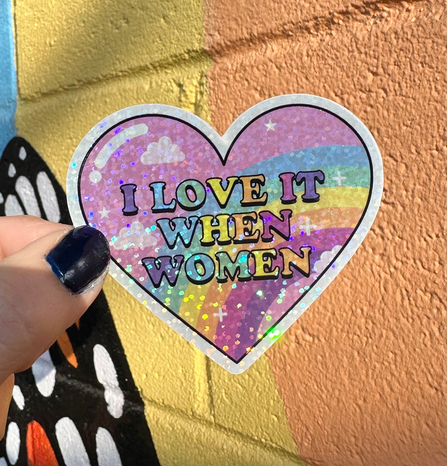 I Love It When Women Glitter Sticker