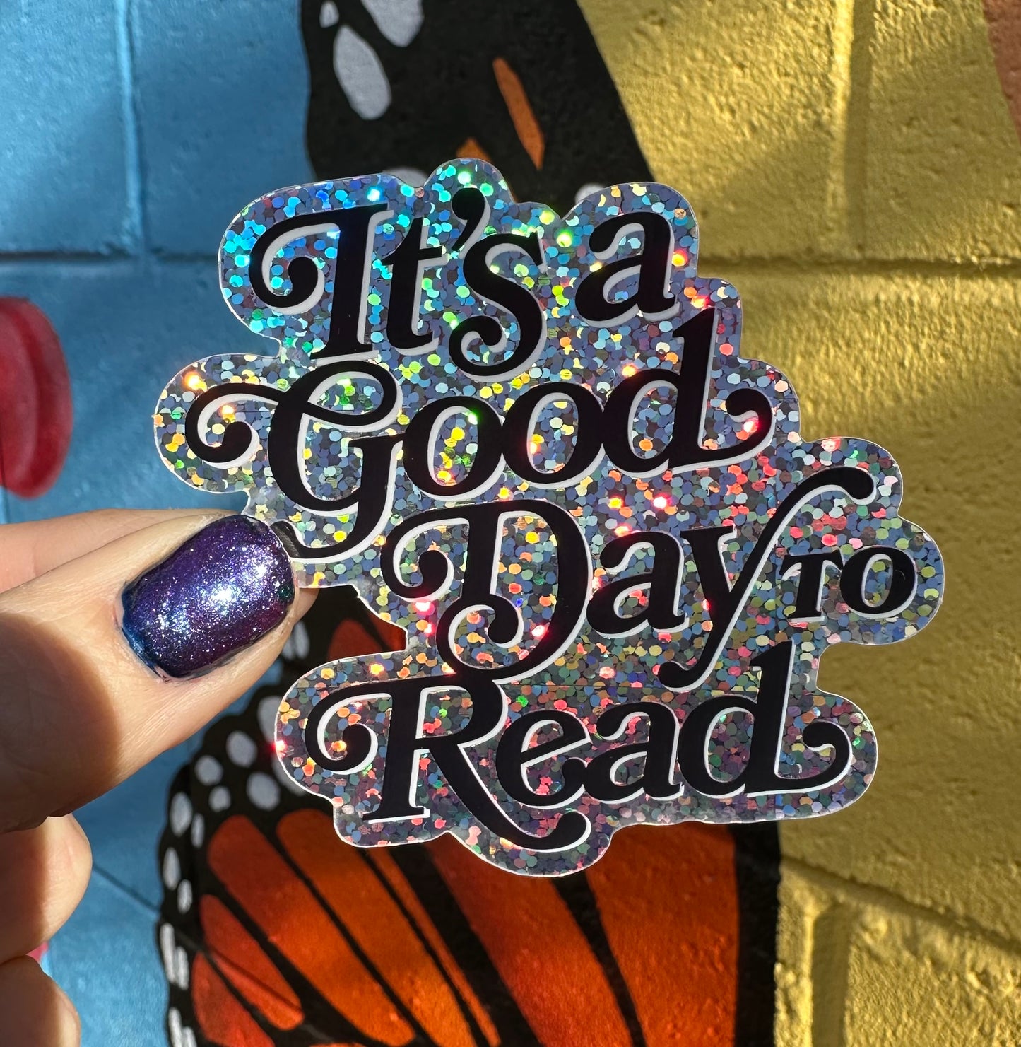 It's A Good Day To Read Glitter Sticker