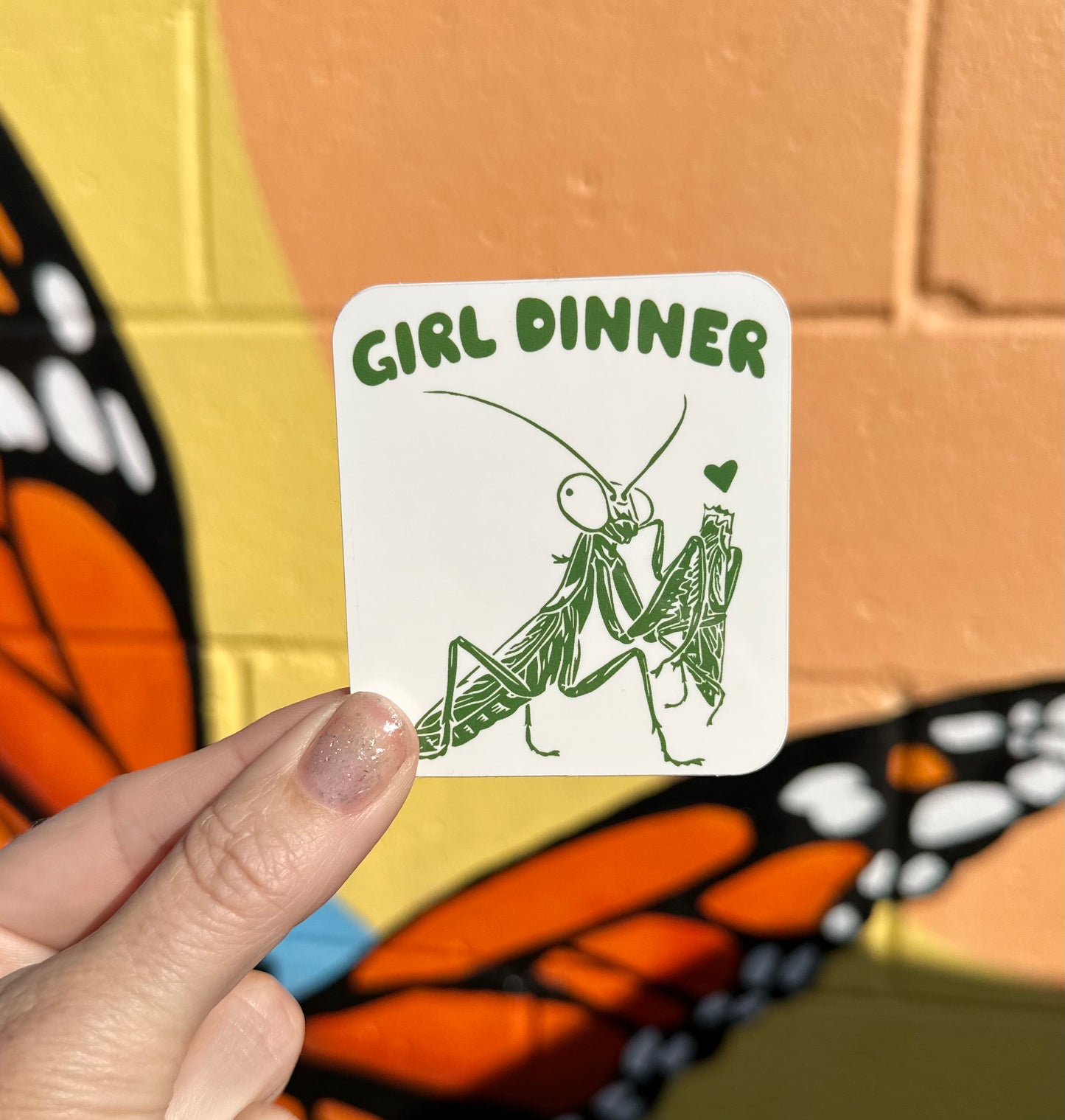 Girl Dinner Sticker (Glitter or White Available)