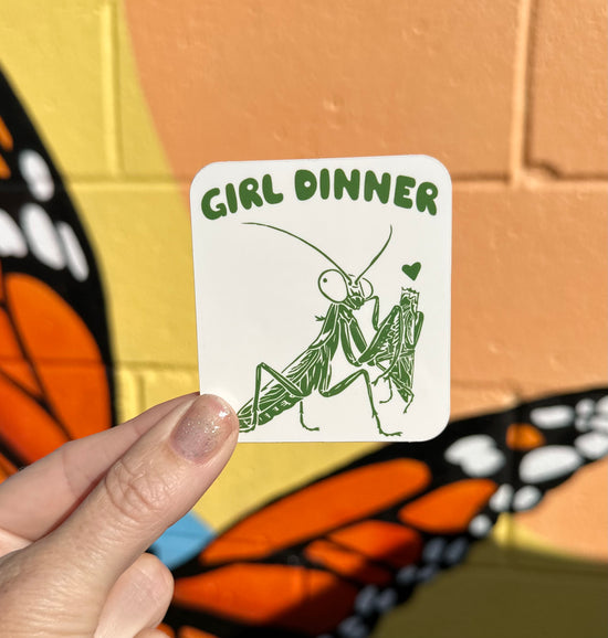 Girl Dinner Sticker (Glitter or White Available)