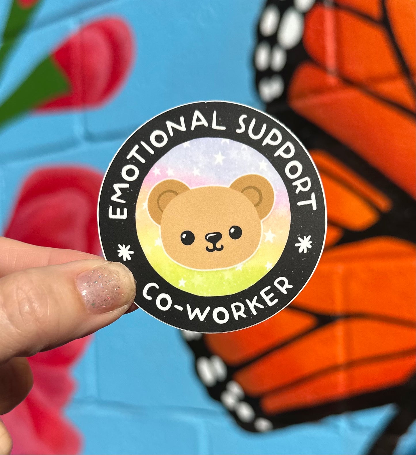 Emotional Support Co-Worker Sticker