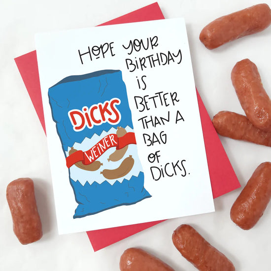 Bag Of Dicks Birthday Card
