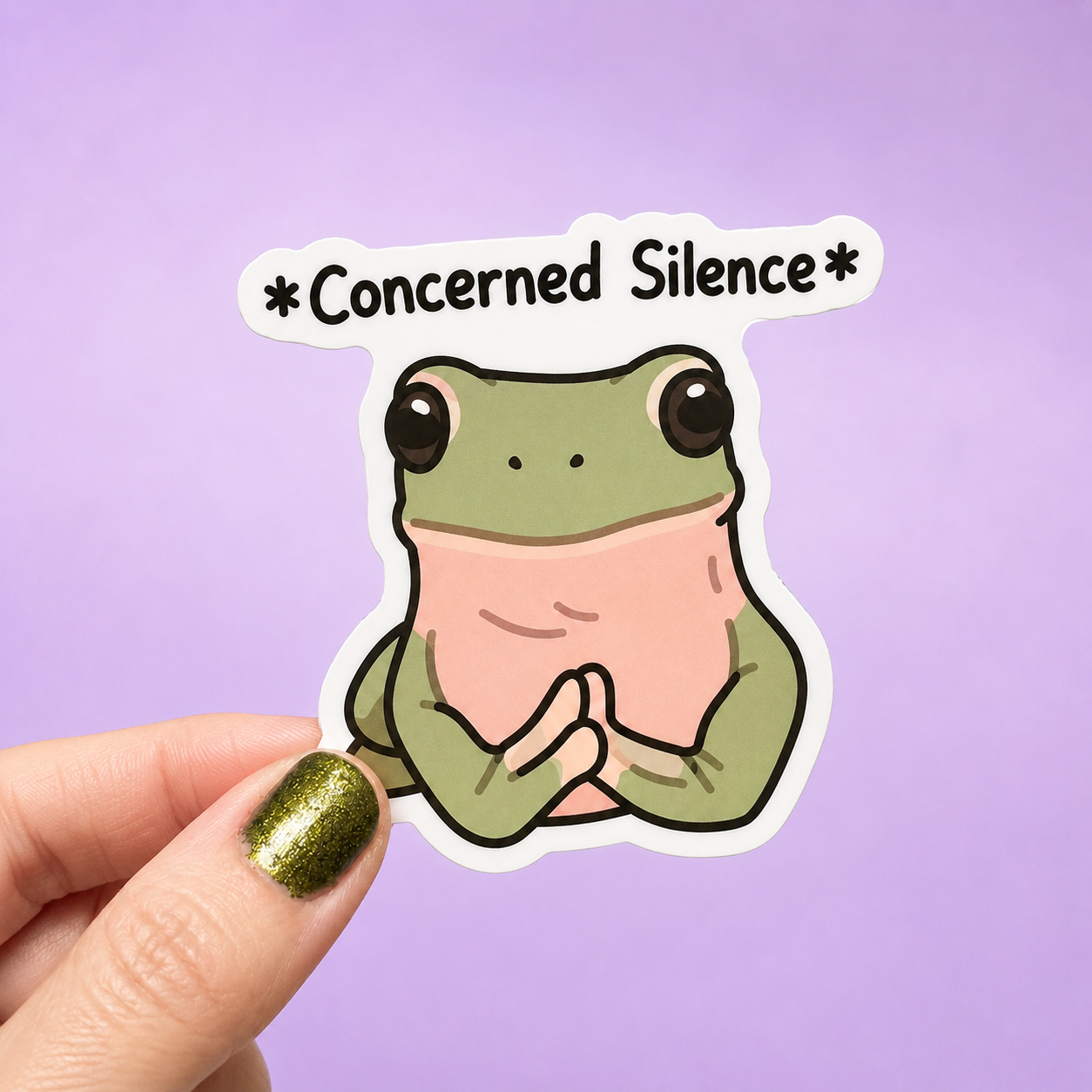 Concerned Silence Sticker