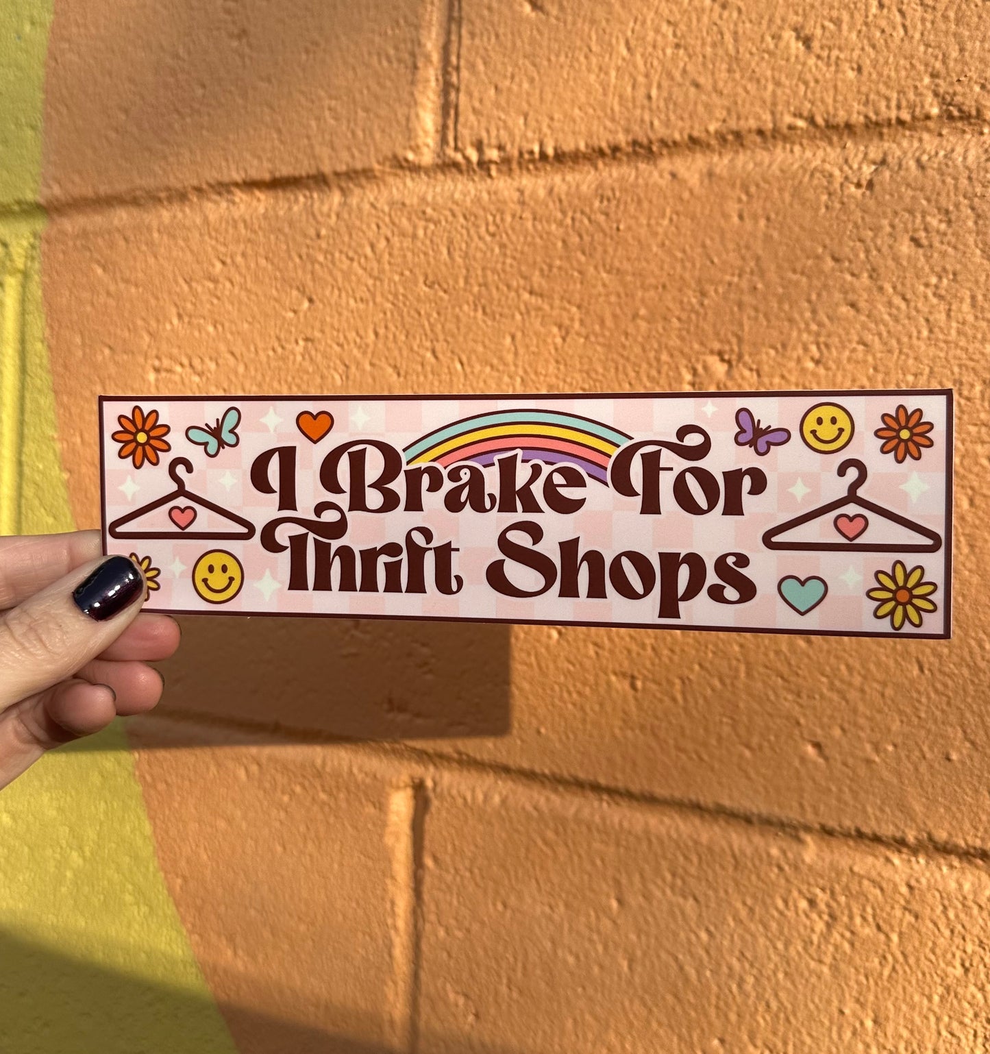 I Brake For Thrift Shops Bumper Sticker