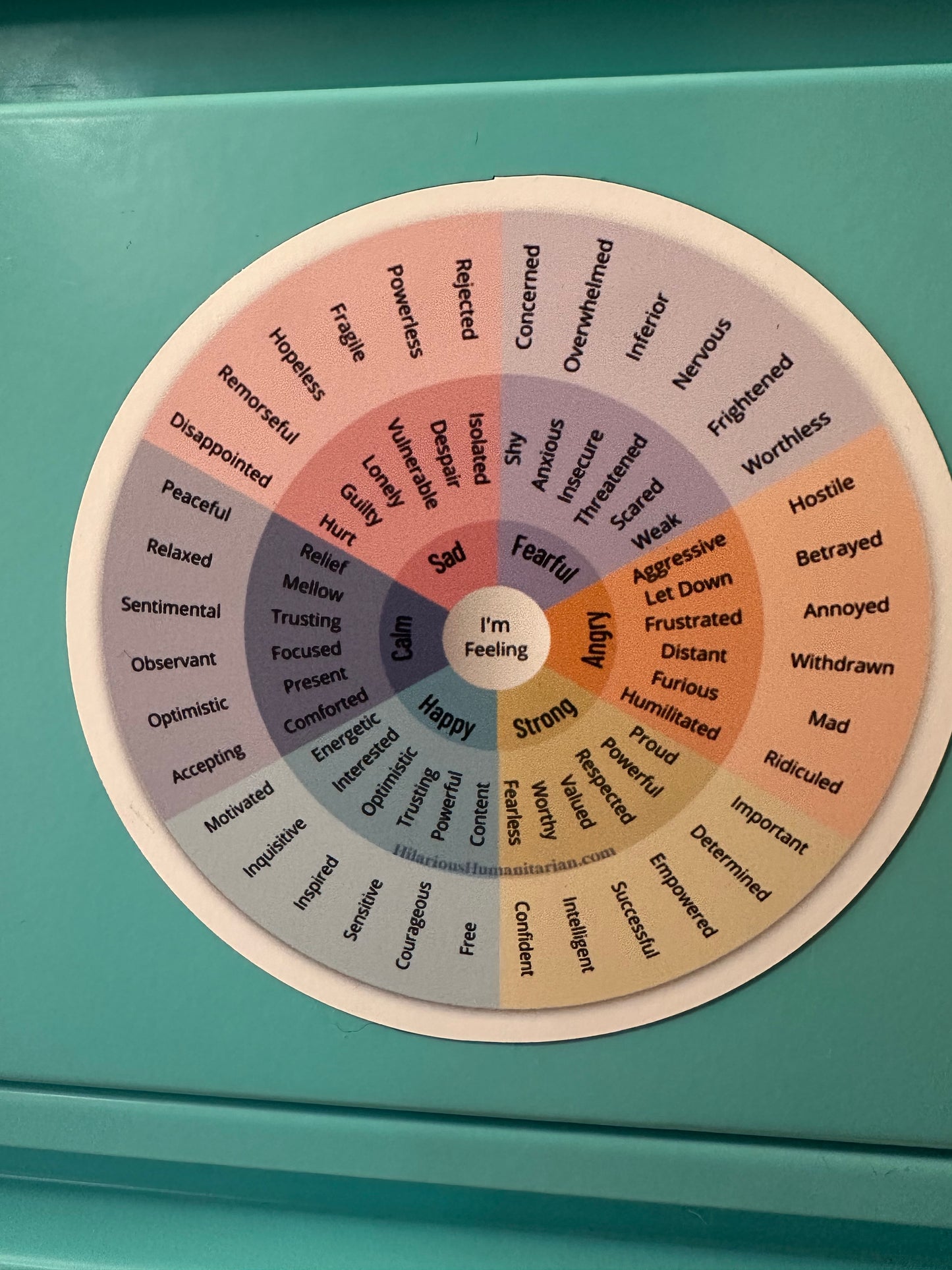 Wheel Of Emotions Magnet