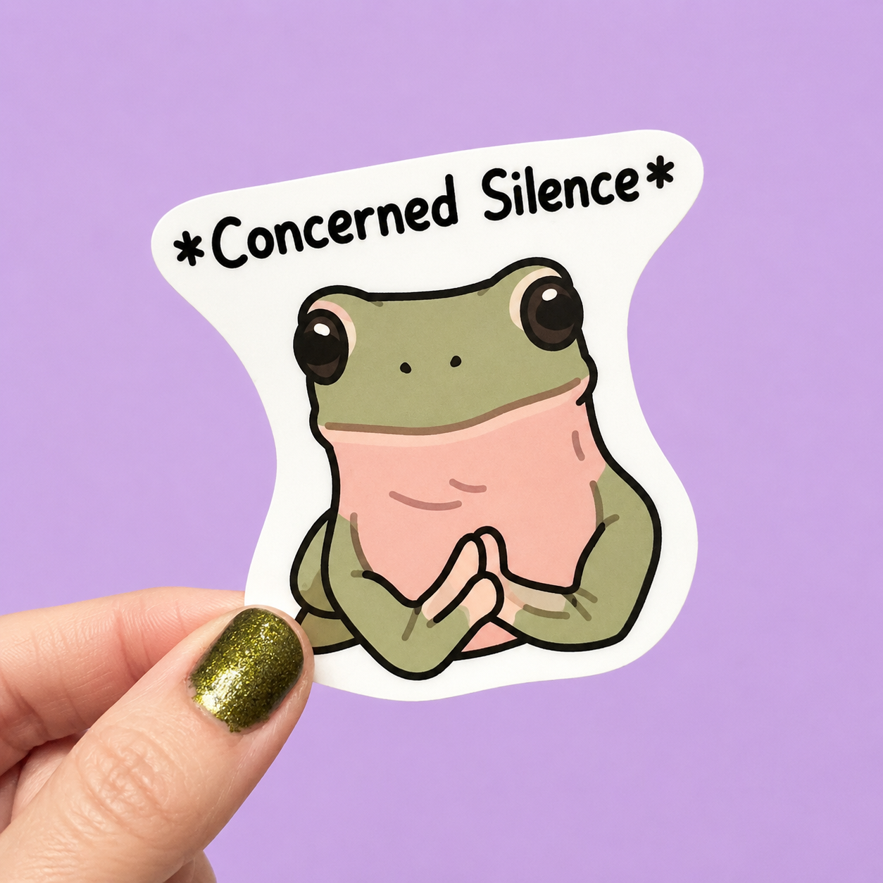 Concerned Silence Sticker