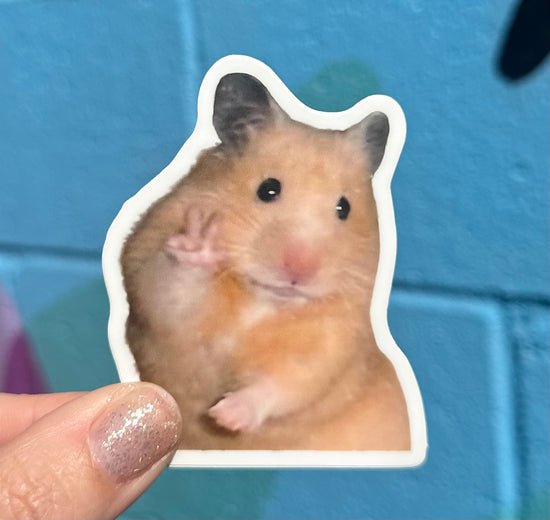 Peace Sign Hamster Sticker
