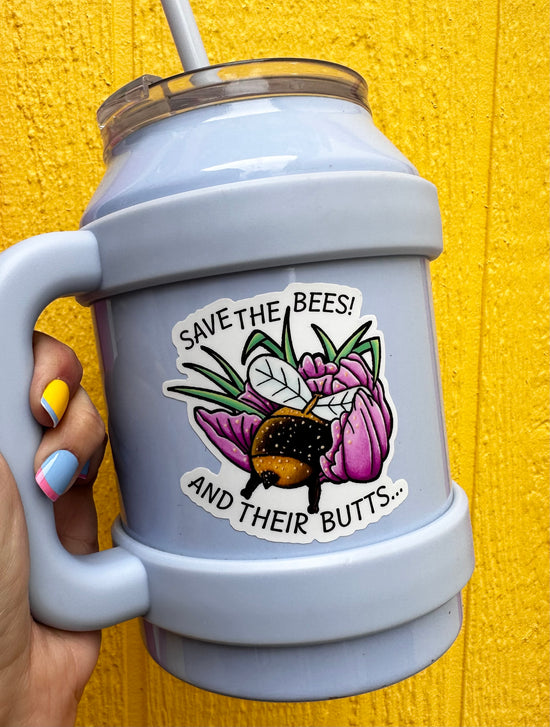 Save The Bees And Their Butts Sticker