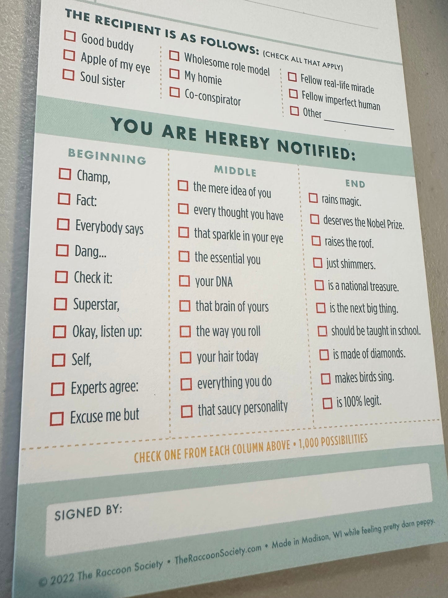 Pep Talk Notification - 40 sheets