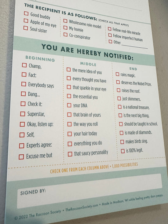 Pep Talk Notification - 40 sheets