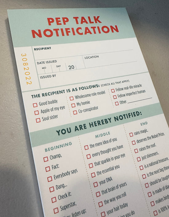 Pep Talk Notification - 40 sheets