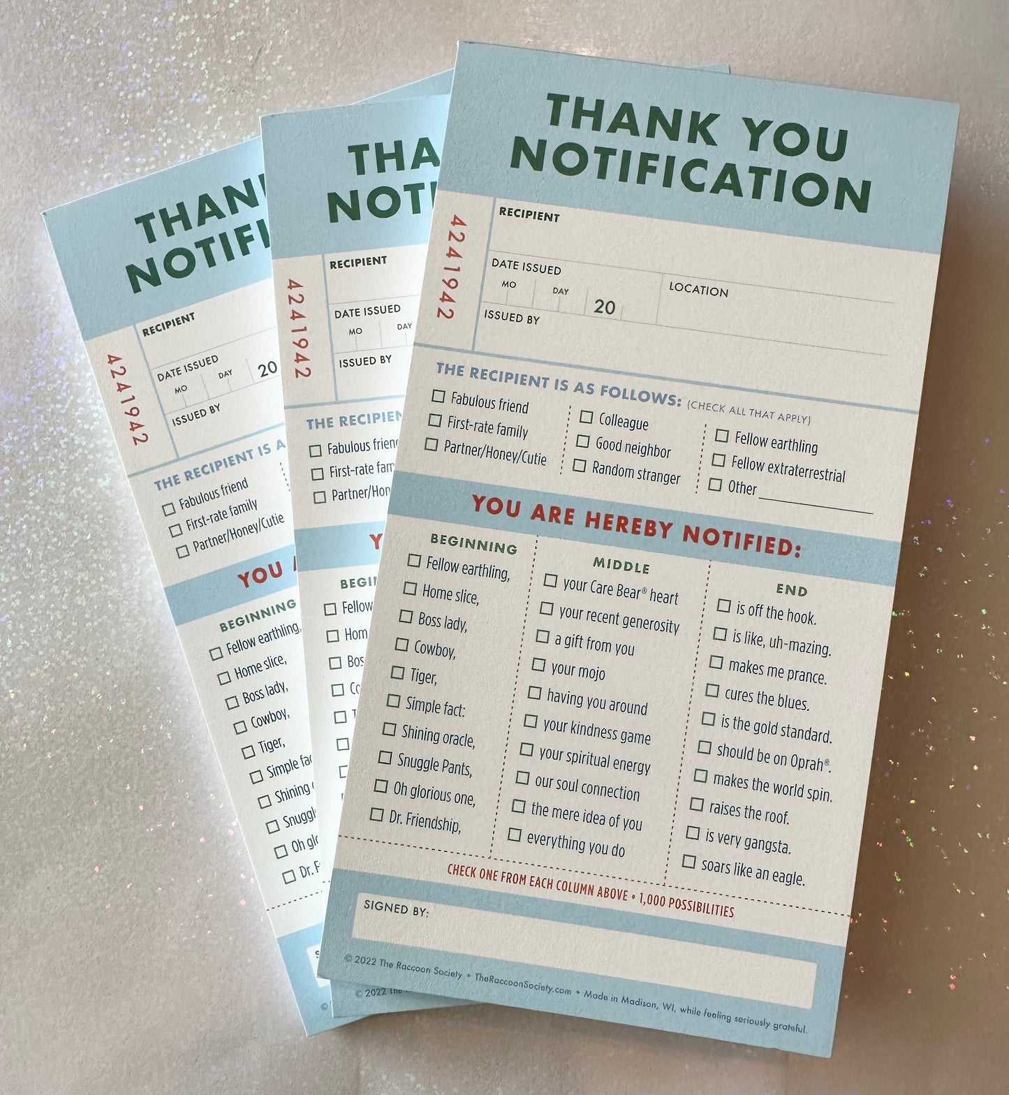 Thank You Notification Notepad - 40 sheets