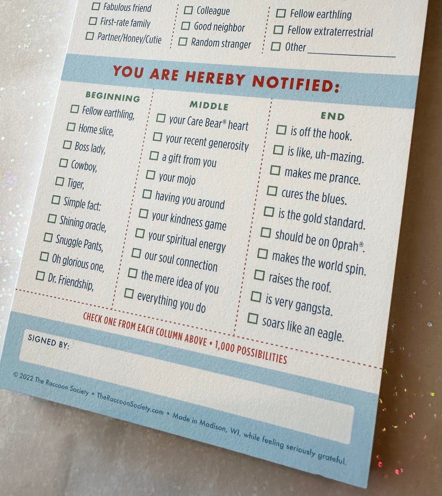 Thank You Notification Notepad - 40 sheets
