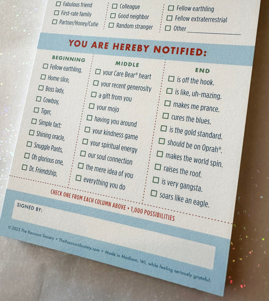 Thank You Notification Notepad - 40 sheets