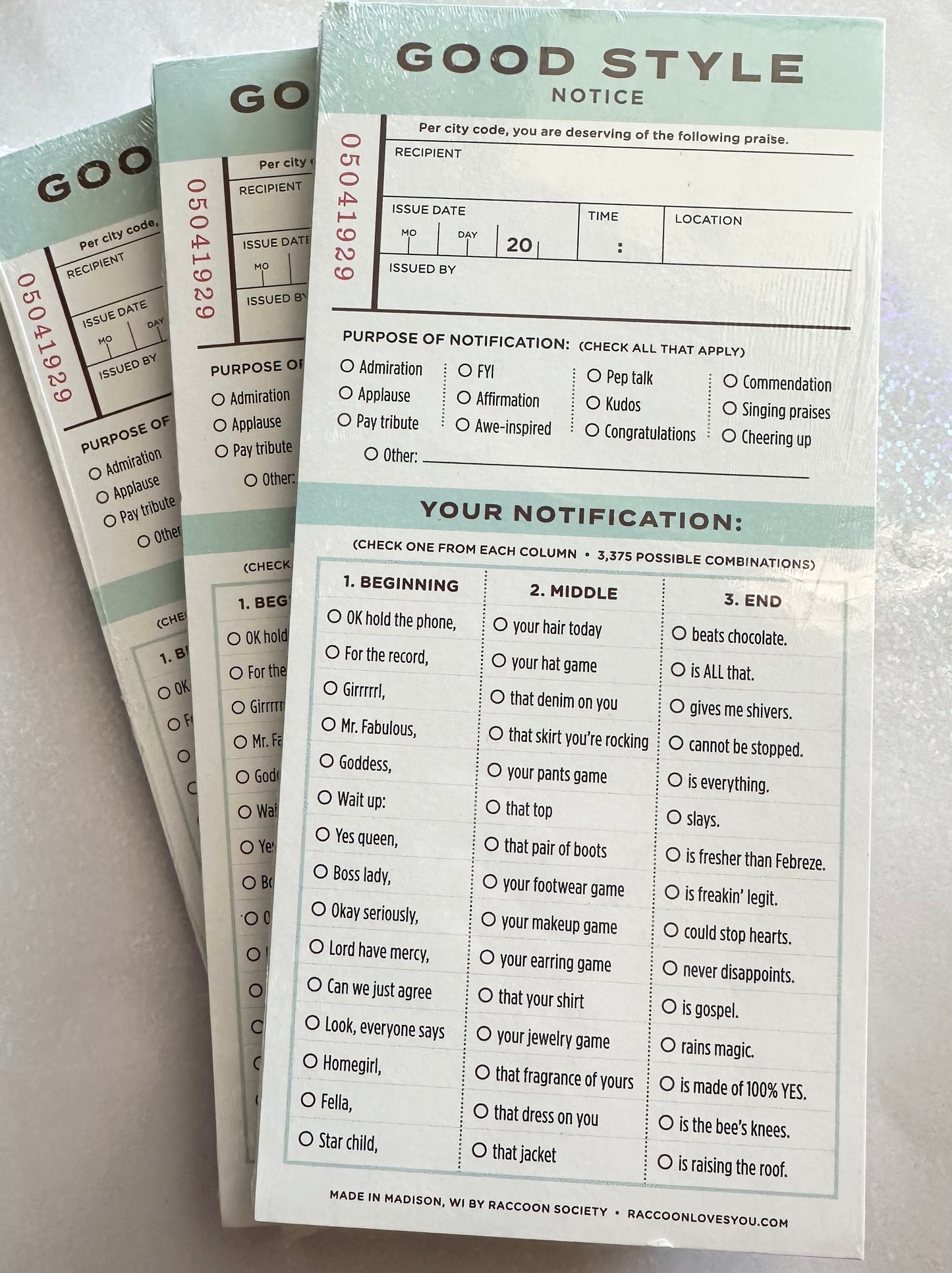 Good Style Notice - 40 sheets