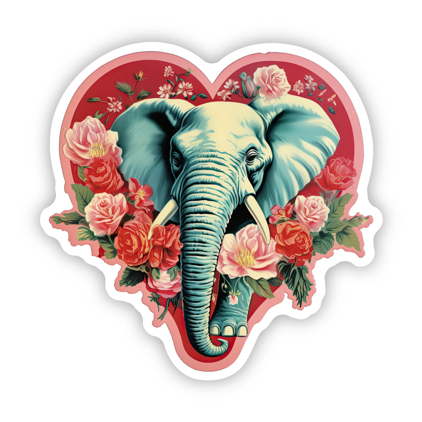 Elephant Heart Sticker