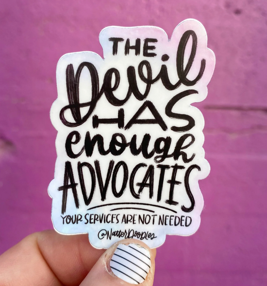 Load image into Gallery viewer, Devil Has Enough Advocates Sticker
