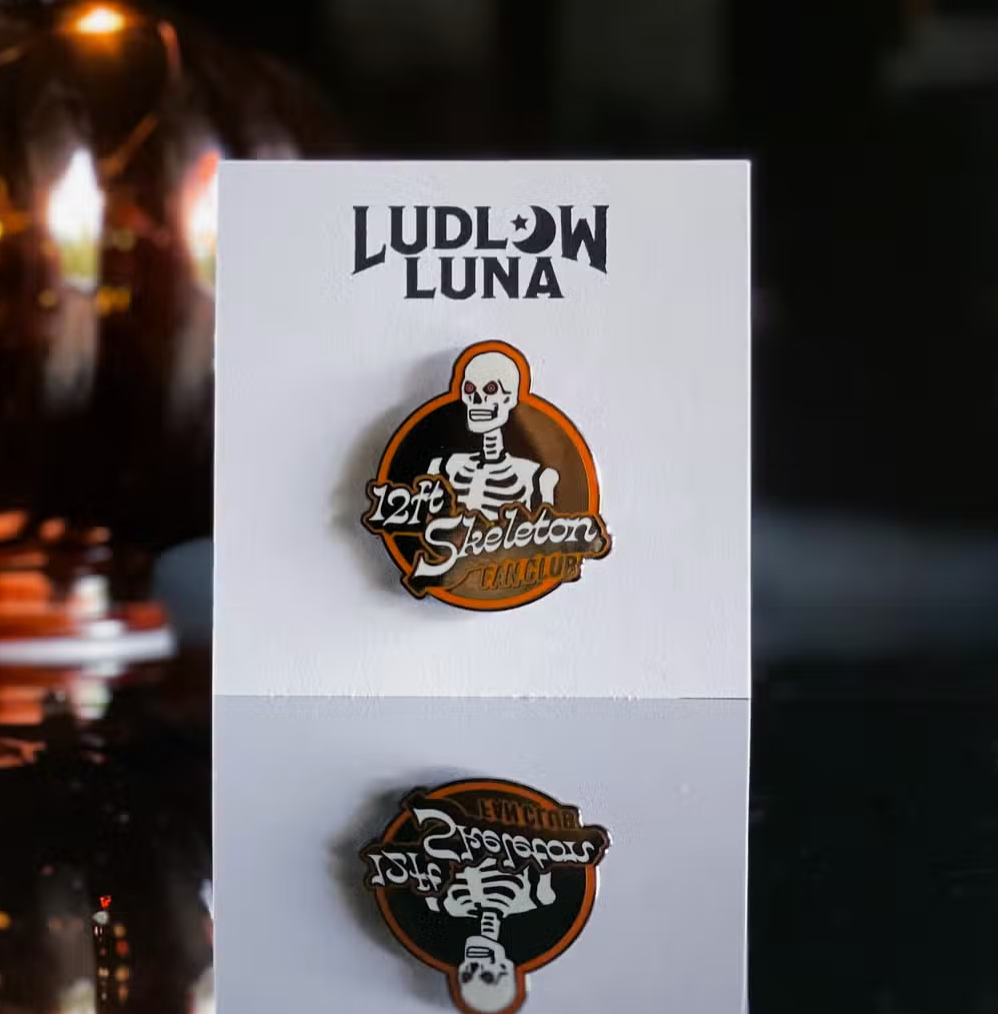 12 ft Skeleton Fan Club Enamel Pin