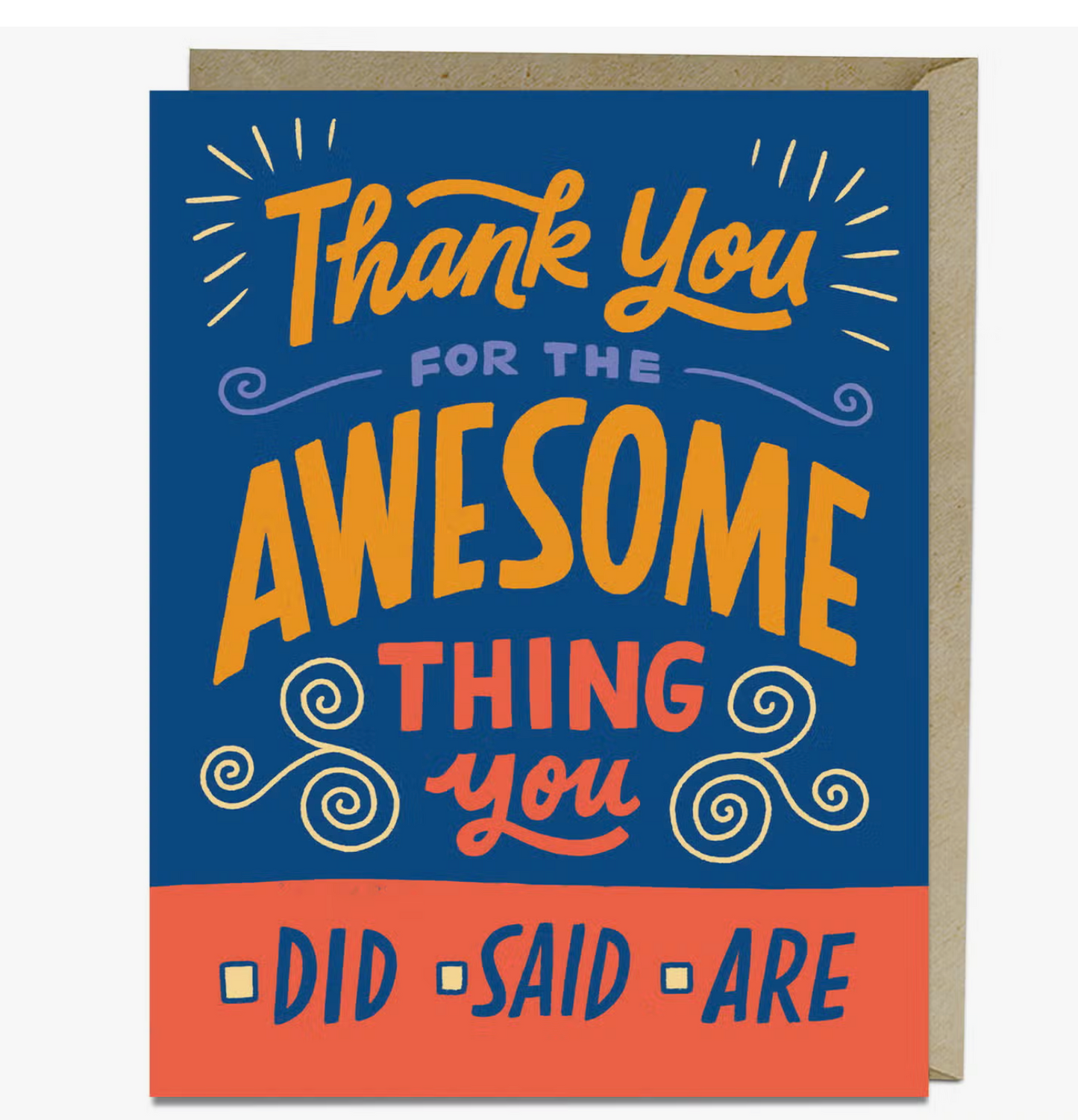 Thank You For The Awesome Thing You Did, Said, Are Card