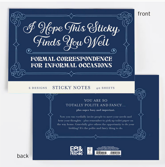 Formal Sticky Notes Packet