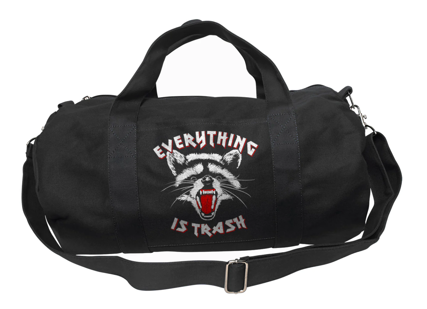 Everything Is Trash Raccoon Duffel Bag
