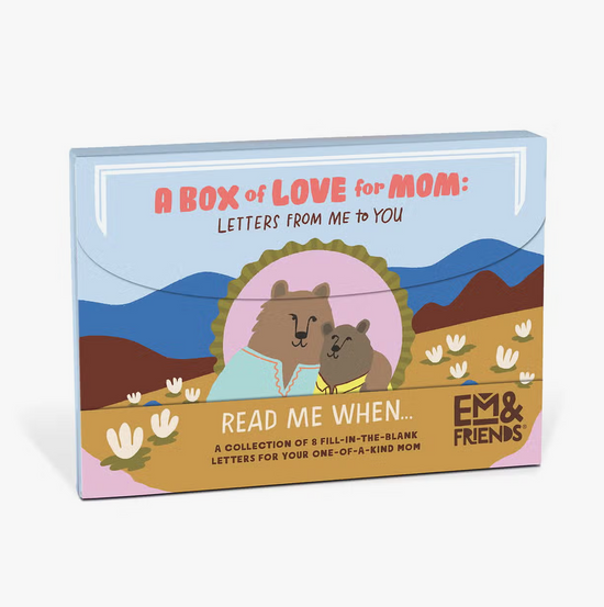 A Box of Love For Mom Fill in the Blank Read Me When Letters