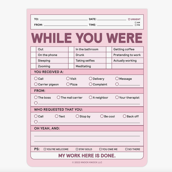 While You Were Here Notepad - 50 sheets