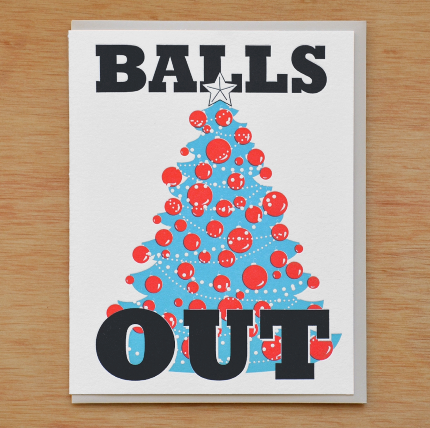 Balls Out Holiday Card