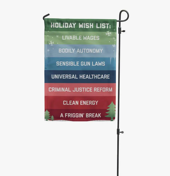 Holiday Wish List Garden Flag